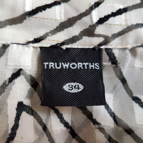 Trueworths SA Brand Light Striped Blouse size 34 - Picture 4 of 4